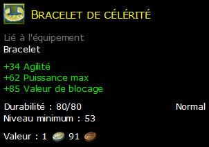 Bracelet de célérité