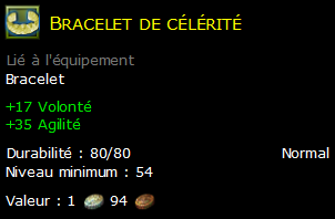 Bracelet de célérité