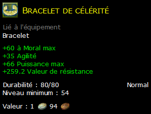 Bracelet de célérité