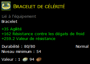 Bracelet de célérité