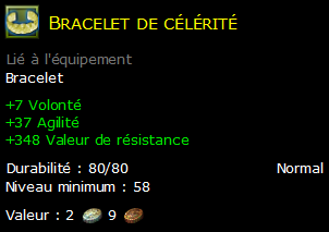 Bracelet de célérité