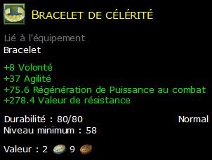 Bracelet de célérité