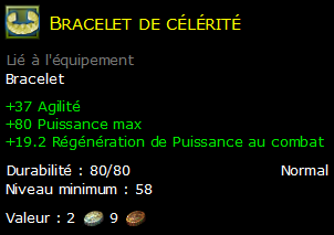 Bracelet de célérité