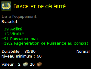 Bracelet de célérité