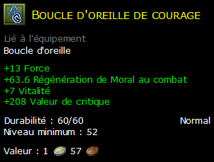 Boucle d'oreille de courage