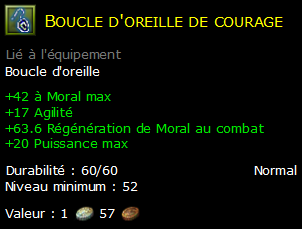 Boucle d'oreille de courage