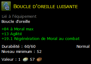 Boucle d'oreille luisante