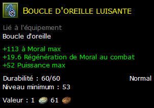 Boucle d'oreille luisante