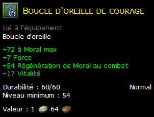 Boucle d'oreille de courage