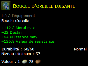 Boucle d'oreille luisante