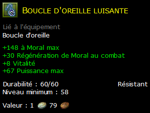 Boucle d'oreille luisante