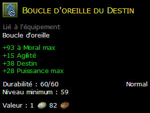 Boucle d'oreille du Destin