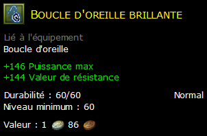 Boucle d'oreille brillante