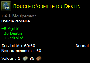 Boucle d'oreille du Destin