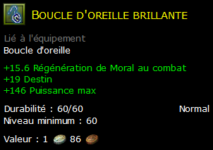 Boucle d'oreille brillante