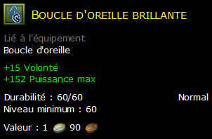 Boucle d'oreille brillante