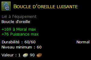 Boucle d'oreille luisante