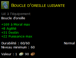 Boucle d'oreille luisante