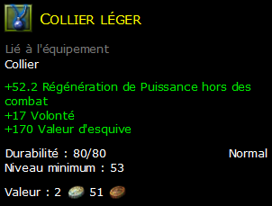 Collier léger