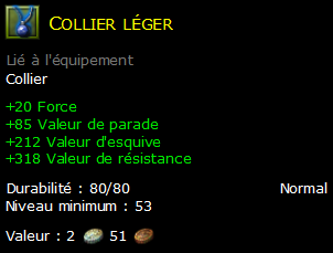 Collier léger