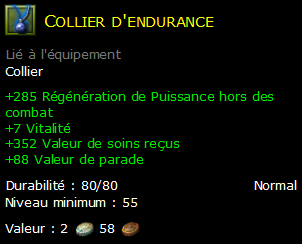 Collier d'endurance