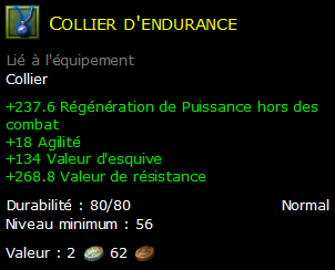 Collier d'endurance