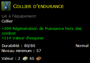 Collier d'endurance