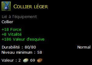 Collier léger