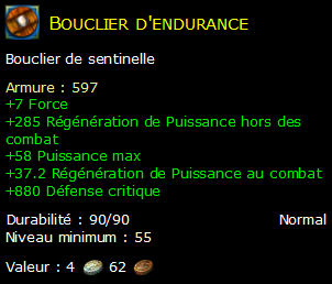 Bouclier d'endurance