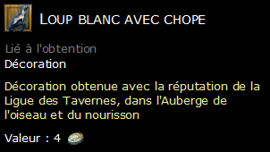 Loup blanc avec chope