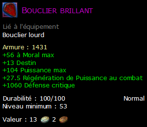 Bouclier brillant