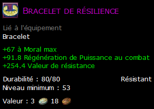 Bracelet de résilience