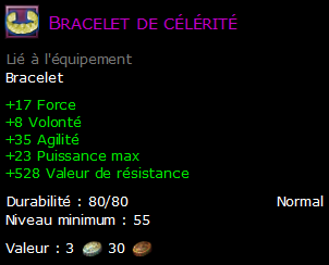 Bracelet de célérité