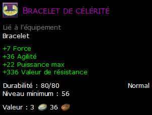 Bracelet de célérité