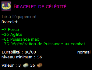 Bracelet de célérité