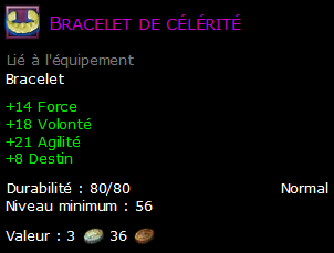 Bracelet de célérité