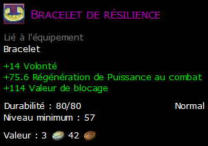 Bracelet de résilience