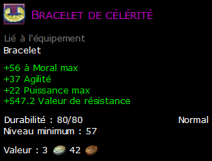 Bracelet de célérité