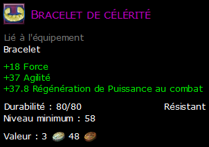 Bracelet de célérité