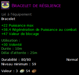 Bracelet de résilience