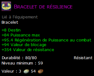 Bracelet de résilience