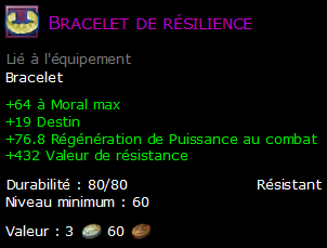 Bracelet de résilience