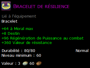 Bracelet de résilience