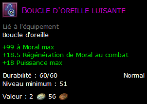 Boucle d'oreille luisante