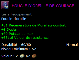 Boucle d'oreille de courage