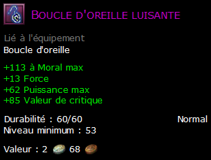 Boucle d'oreille luisante