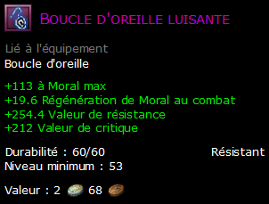 Boucle d'oreille luisante