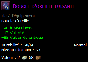 Boucle d'oreille luisante