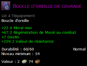 Boucle d'oreille de courage