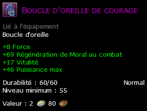 Boucle d'oreille de courage